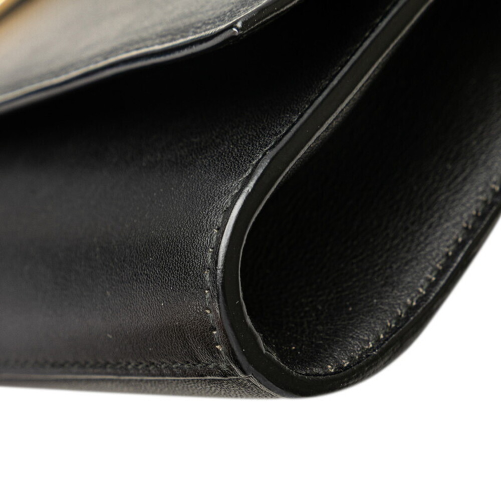 Saint Laurent Y Line Clutch Bag Black Leather - Picture 7 of 9
